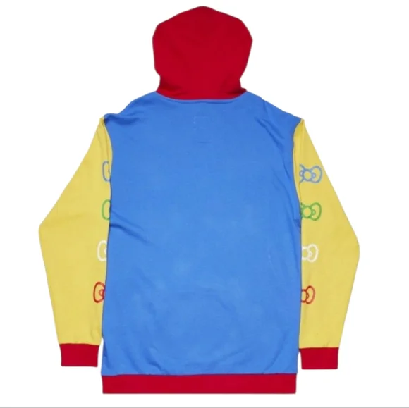 Loungefly Official Hello Kitty 50th Anniversary Color Block Unisex Hoodie‎
